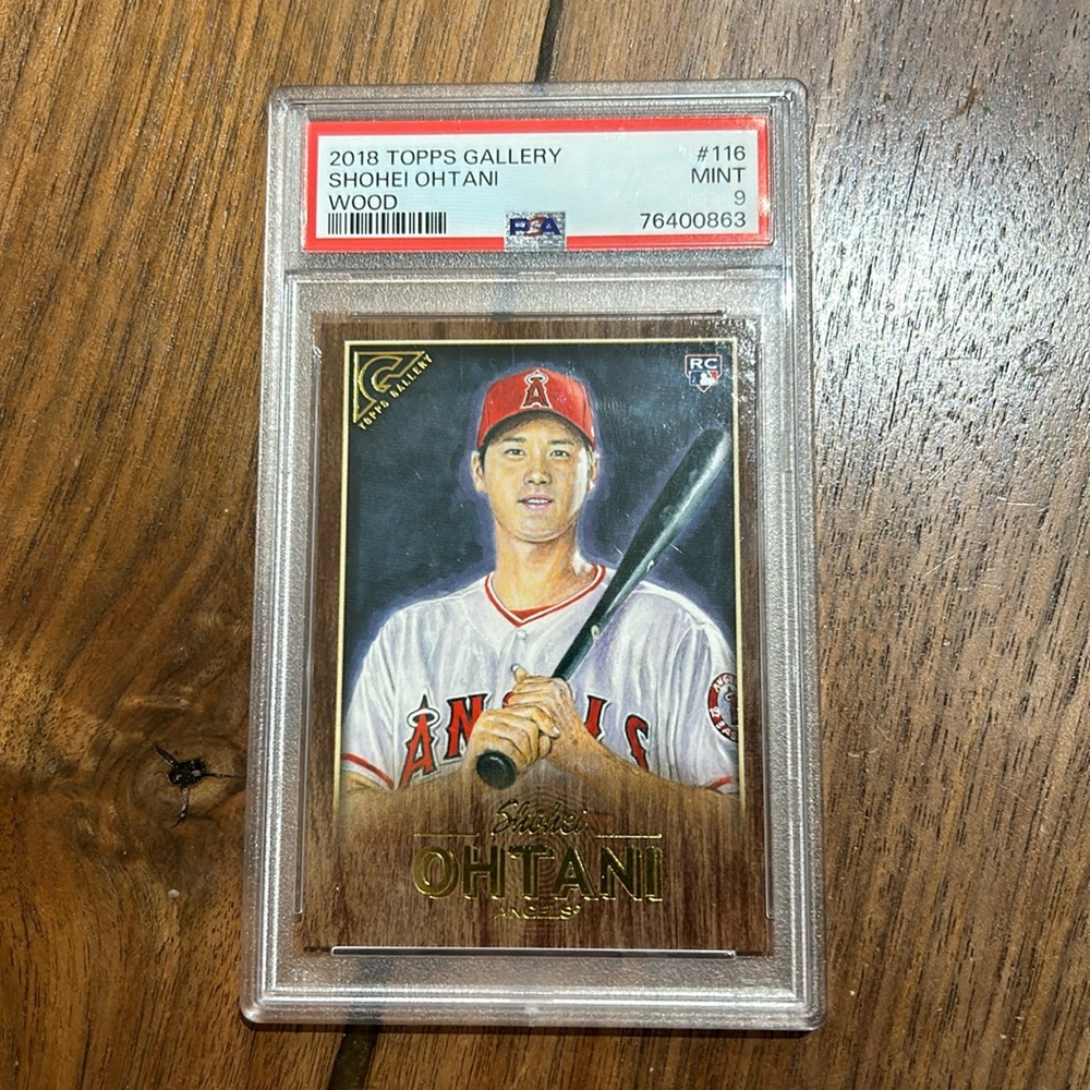 2018 Topps Gallery Shohei Ohtani Wood Variation PSA 9